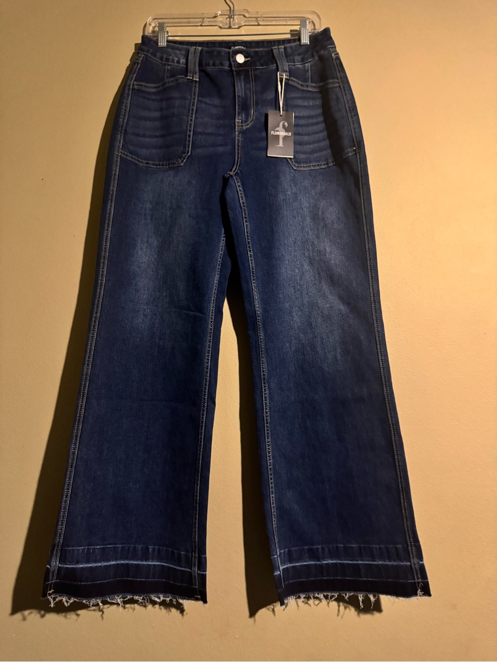 Flamingals, Women’s Size Large, denim dark and light jeans. New With Tags.